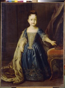 Porträtt av storhertiginnan Natalia Petrovna av Ryssland (1708-1728). Äldsta dotter till Pierre I Le Grand (1672-1725) och Catherine I (1684-1727). Målning av Louis Caravaque (1684-1754), olja på duk