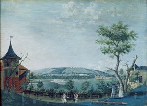 Eremitaget och det gamla slottet i parken vid Le Raincy, 1754-93
