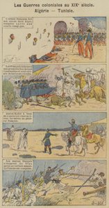 Kolonialkrig på 1800-talet, Algeriet, Tunisien (färg litho) av Louis Charles (after) Bombled