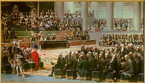 Invigning av generalstaterna i Versailles den 5 maj 1789. Målning av Auguste Couder (1789-1873)