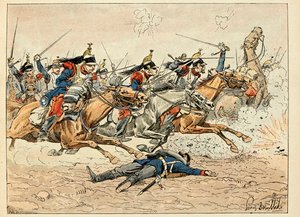 Illustration hämtad från boken "Les heros du Siecle", anekdotiska reciter av Dick de Lonlay och illustrerad av Louis Bombled (1862-1927) av Louis Charles Bombled