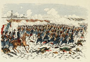Illustration hämtad från boken "The Heros of the century", anekdotiska reciter av Dick de Lonlay och illustrerad av Louis Bombled (1862-1927) av Louis Charles Bombled