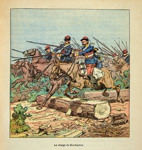 The Armee of the Loire av Eugene Sergent, dit Grenest, illustrerad av Louis Bombled (1862-1927) (fransk-tyska kriget; kampanj 1870 -1871): Slaget vid Ladon den 22 november av Louis Charles Bombled