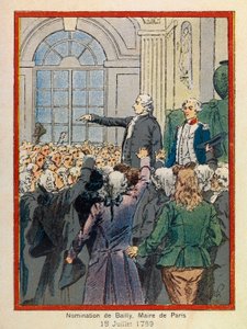 The Grand Jornees of the Hotel de Ville de Paris av A. Mercier, illustrerad av Louis Bombled (1862-1927): Den 15 juli av Louis Charles Bombled