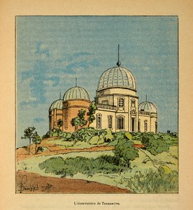 Kriget i Madagaskar-Anekdotisk historia om de franska expeditionerna 1885-1895 av Henri Galli dit Galllichet (1854-1922), illustrerad av Louis Bombled (1862-1927): The Tananarive Observatory 1895, privat samling av Louis Charles Bombled