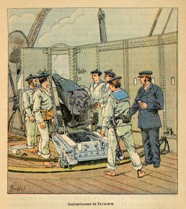 Kriget i Madagaskar - en anekdotisk historia om de franska expeditionerna 1885-1895 av Henri Galli dit Galllichet (1854-1922), illustrerad av Louis Bombled (1862-1927): Bombardemang av Tamatave av den franska flottan, privat samling. av Louis Charles Bombled