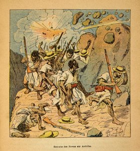Kriget i Madagaskar-Anekdotisk historia om de franska expeditionerna 1885-1895 av Henri Galli dit Galllichet (1854-1922), illustrerad av Louis Bombled (1862-1927): Privat samling av Louis Charles Bombled