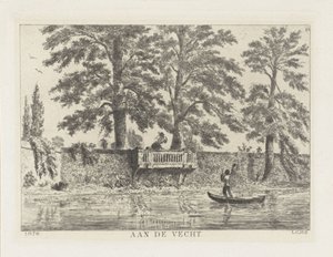 Snacka om trädgårdsväggen On the Vecht (titel på objekt) av Louis Charles Hora Siccama
