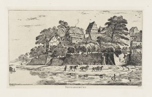 Utsikt över Neckargemünd (Baden-Württemberg) Neckargemünd (titel på objekt) av Louis Charles Hora Siccama
