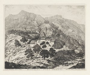 Montalba-le-Château (Frankrijk) Montalba Pyr[eneas]s. orient[ale]s (titel på objekt) av Louis Charles Hora Siccama