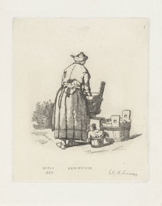 tvätterska Kunigunde (titel på objekt) av Louis Charles Hora Siccama