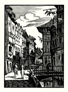 Illustration till Madame Bovary av Gustave Flaubert (träsnitt) av Louis Claudel