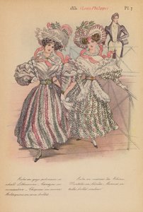 Franskt mode: 1831, Louis-Philippe (färglitografi) av Louis Colas