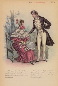 Franskt mode: 1832, Louis-Philippe (färglitografi) av Louis Colas