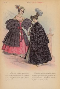 Franskt mode: 1833, Louis-Philippe (färglitografi) av Louis Colas