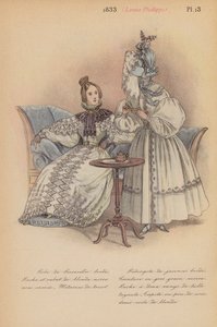Franskt mode: 1833, Louis-Philippe (färglitografi) av Louis Colas