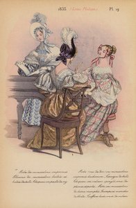 Franskt mode: 1835, Louis-Philippe (färglitografi)
