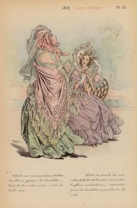 Franskt mode: 1837, Louis-Philippe (färglitografi) av Louis Colas