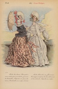 Franskt mode: 1837, Louis-Philippe (färglitografi) av Louis Colas