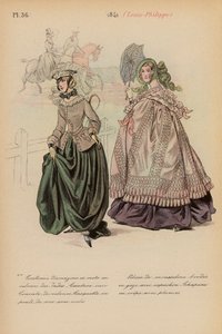 Franskt mode: 1841, Louis-Philippe (färglitografi) av Louis Colas
