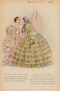 Franskt mode: 1854, Napoleon III (färglitografi)