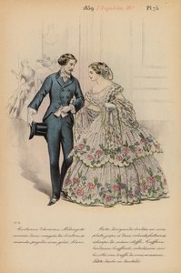 Franskt mode: 1859, Napoleon III (färglitografi)