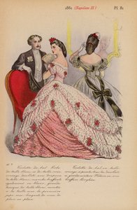 Franskt mode: 1861, Napoleon III (färglitografi)