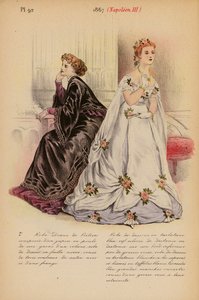 Franskt mode: 1867, Napoleon III (färglitografi) av Louis Colas