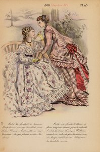 Franskt mode: 1868, Napoleon III (färglitografi) av Louis Colas