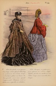 Franskt mode: 1870, Napoleon III (färglitografi)