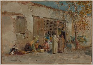 Marockansk scen, ca. 1871. av Louis Comfort Tiffany