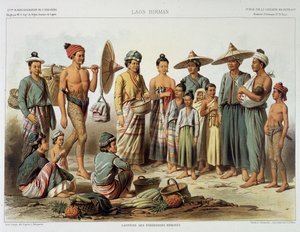 Laotiska befolkningar runt 1870 i "" Journey d