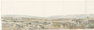 Del av Latomies grottor nära Syracuse som brukade vara ett fängelse Partie des Latomies de Syracuse servant anciennement de prison (titel på objektet) Voyage en Italy, och Sicile et à Malte - 1778 (serietitel) av Louis Ducros
