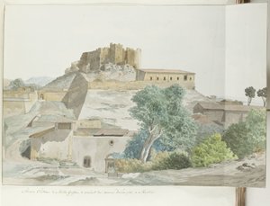 Oude kasteel van Mata en Grifone en het karmelieten klooster, grondvesten van Messina Tidigare Matta Griffones slott och de discalled karmeliternas kloster i Messina (titel på objektet) Resor i Italien, Sicilien och Malta - 1778 (serietitel)