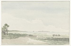 Vergezicht med de stad Gallipoli Avlägsen utsikt över staden Gallipoli (titel på objekt) Resor i Italien, Sicilien och Malta - 1778 (serietitel)