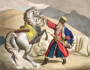 En tartar med sin häst, graverad av bröderna Thierry, 1825 av Louis Dupré