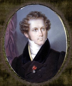 Porträtt av Vincenzo Bellini (1801 - 1835) Miniatyr av Dupré. Scala museum. Milano. av Louis Dupré