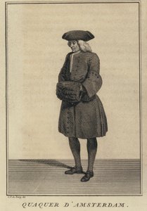 Quaker från Amsterdam, Nederländerna (gravyr) av Louis Fabricius (after) Dubourg
