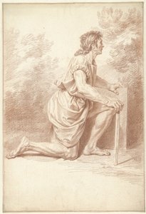 Knästående man, till höger av Louis Fabritius Dubourg