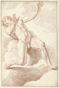 Naken man, liggande av Louis Fabritius Dubourg