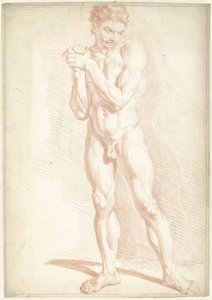 Man naken, stående av Louis Fabritius Dubourg