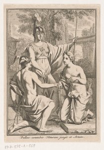 Minerva återförenar Merkurius och naturens personifiering av Louis Fabritius Dubourg