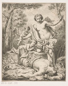 Venus och Adonis av Louis Fabritius Dubourg