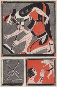 Noas karta över kärlek; XXI, I-8 (färg litho)