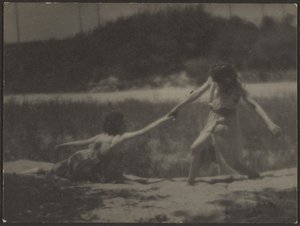 [Dansare i trädgården] av Louis Fleckenstein