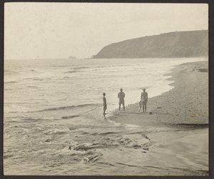 [Figurer på stranden] av Louis Fleckenstein