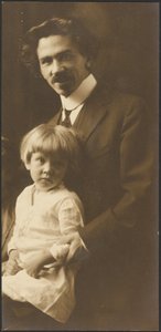 [Porträtt av en man och ett barn] av Louis Fleckenstein