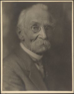 Porträtt av en man med lång mustasch av Louis Fleckenstein