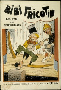 Bibi Fricotin, the king of hustlers (spelar banjo på scen) - omslag till nr 7. Av Louis Forton (1879-1934) av Louis Forton