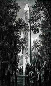 Obelisk of Mathariyyah, graverad av Jean Antoine Pierron (fl.1780-1812) från volym III av 